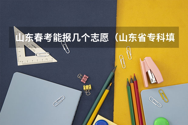 山东春考能报几个志愿（山东省专科填报志愿流程）