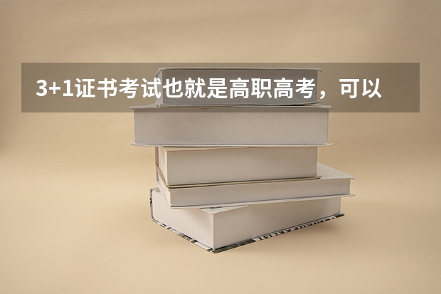 3+1证书考试也就是高职高考,可以报的学校,校风比较好的,3a的,能报考的学校有哪些要公办的!!!