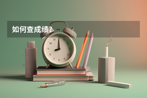 如何查成绩?