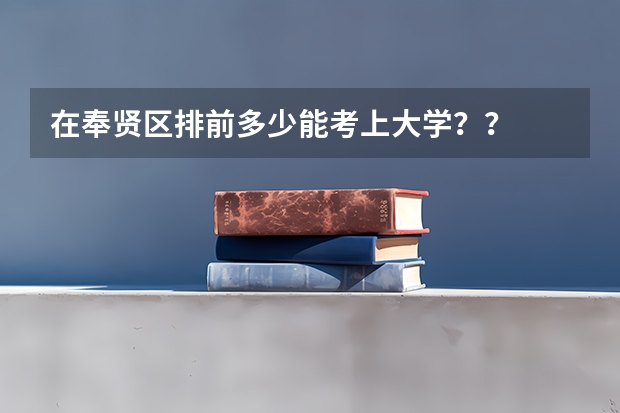 在奉贤区排前多少能考上大学??