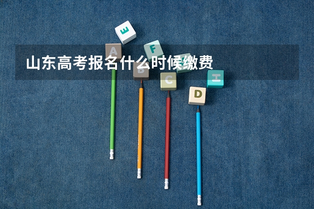 山东高考报名什么时候缴费