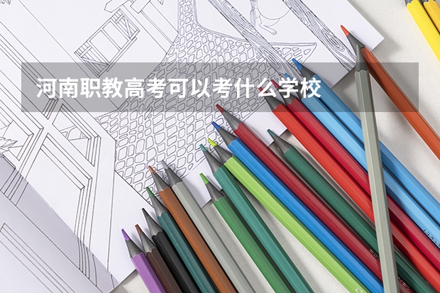 河南职教高考可以考什么学校