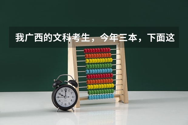 我广西的文科考生，今年三本，下面这些院校能读哪个啊？