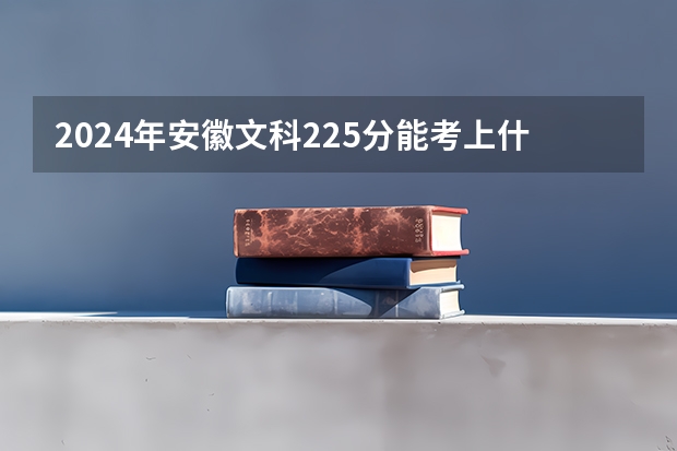 2024年安徽文科225分能考上什么大学？