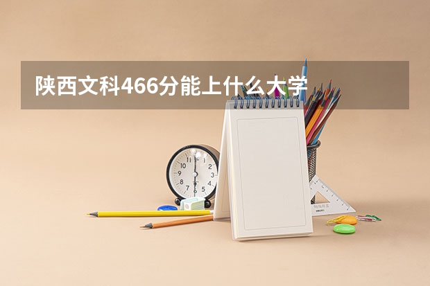 陕西文科466分能上什么大学