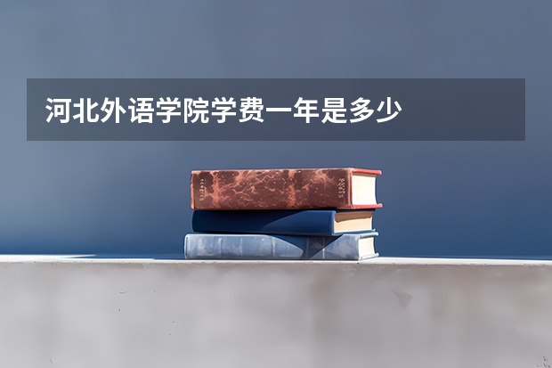 河北外语学院学费一年是多少