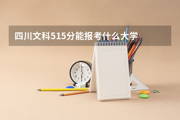 四川文科515分能报考什么大学