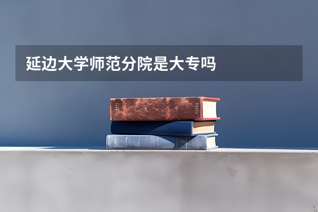 延边大学师范分院是大专吗