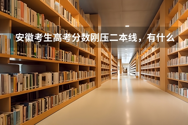 安徽考生高考分数刚压二本线，有什么好学校