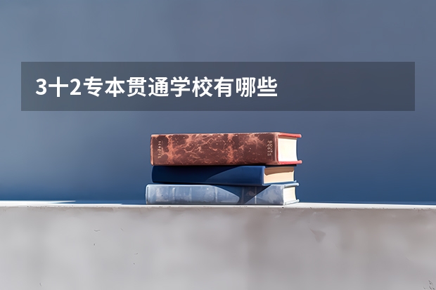 3十2专本贯通学校有哪些