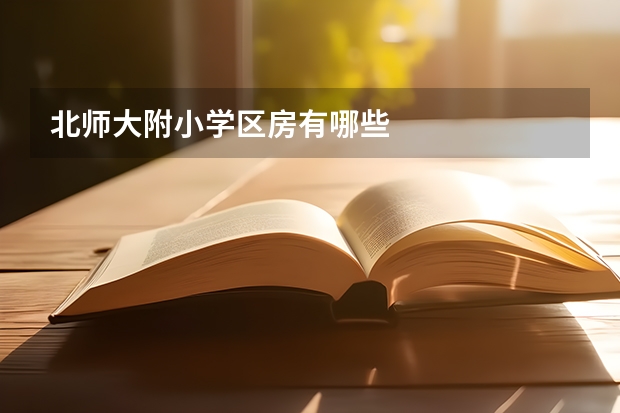 北师大附小学区房有哪些