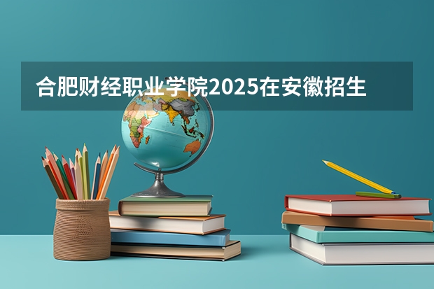 合肥财经职业学院2025在安徽招生计划