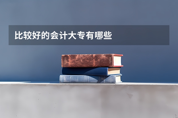比较好的会计大专有哪些