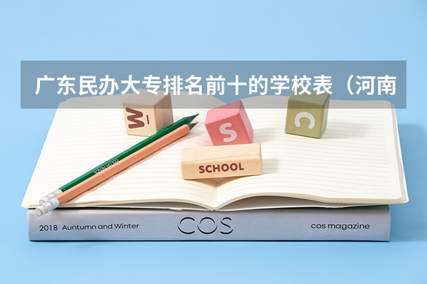 广东民办大专排名前十的学校表（河南幼师大专学校排名）