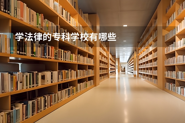 学法律的专科学校有哪些