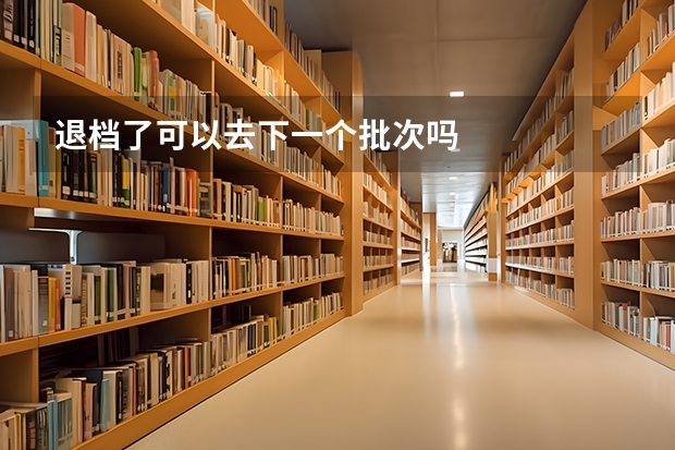 退档了可以去下一个批次吗