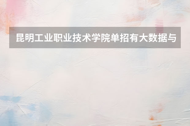 昆明工业职业技术学院单招有大数据与会计专业吗