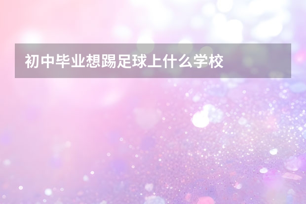 初中毕业想踢足球上什么学校