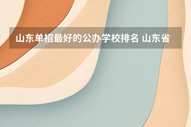 山东单招最好的公办学校排名 山东省单招学校排名表