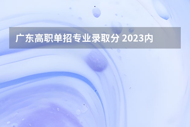 广东高职单招专业录取分 2023内江职业技术学院单招录取线