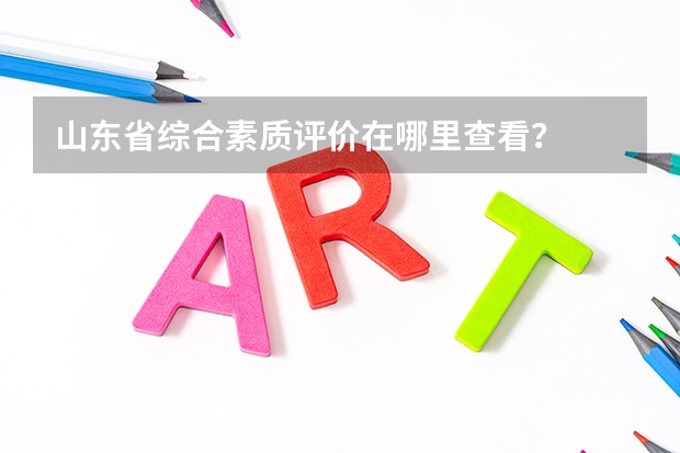 山东省综合素质评价在哪里查看？