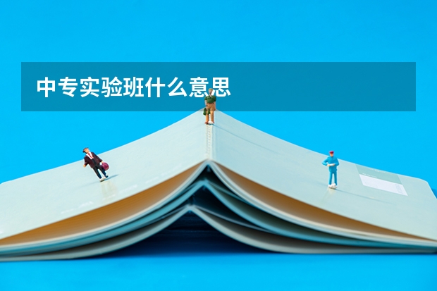 中专实验班什么意思