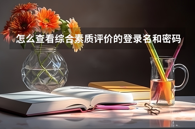 怎么查看综合素质评价的登录名和密码？