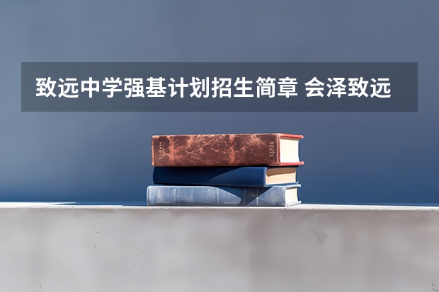 致远中学强基计划招生简章 会泽致远中学招生办电话