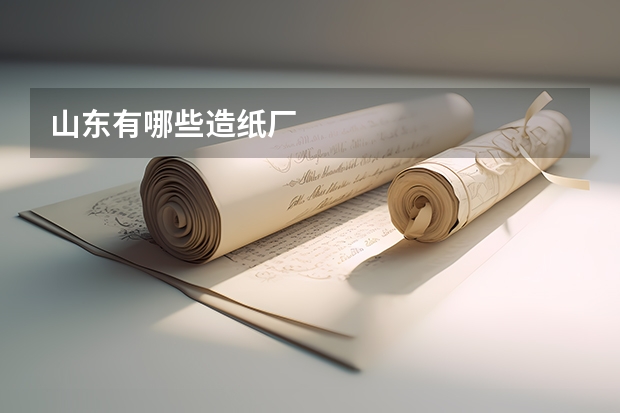 山东有哪些造纸厂