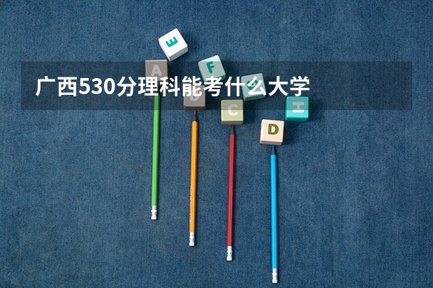 广西530分理科能考什么大学
