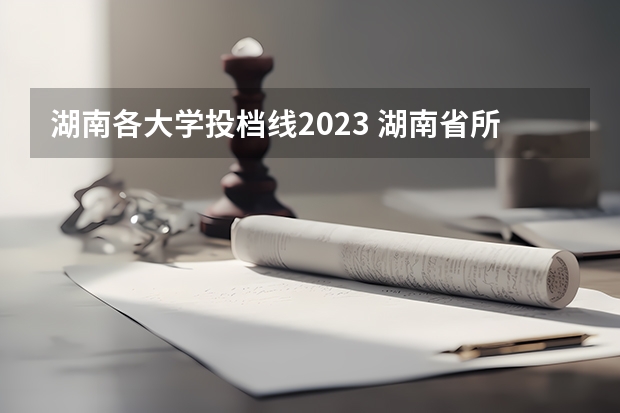 湖南各大学投档线2023 湖南省所有的三本院校