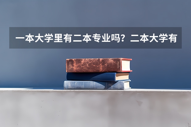 一本大学里有二本专业吗?二本大学有三本专业吗?我是大连的,能报吗?