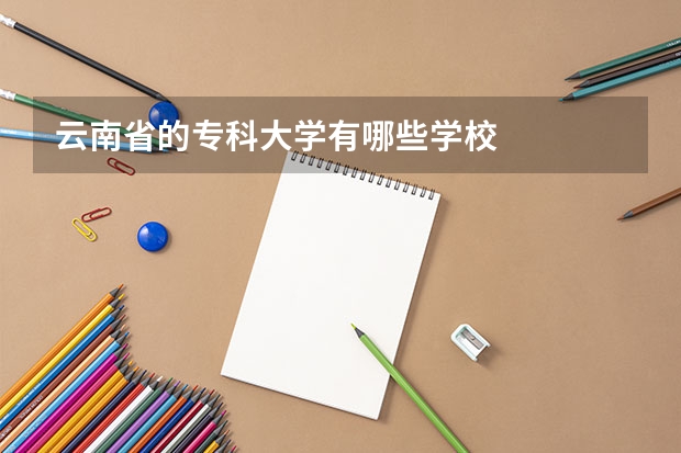 云南省的专科大学有哪些学校