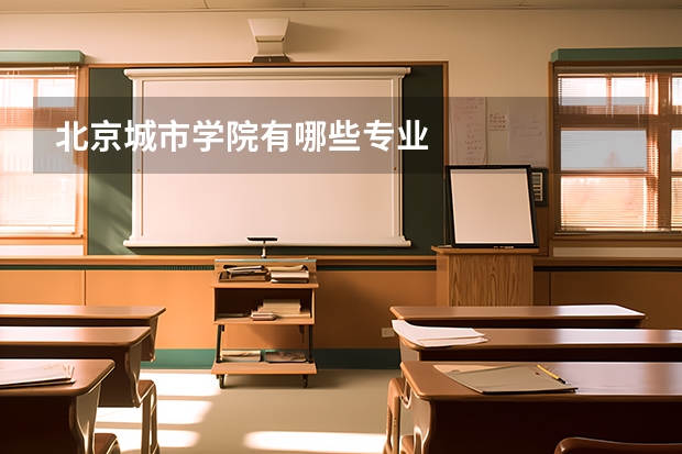 北京城市学院有哪些专业