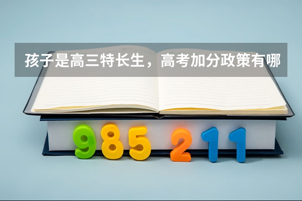 孩子是高三特长生，高考加分政策有哪些？
