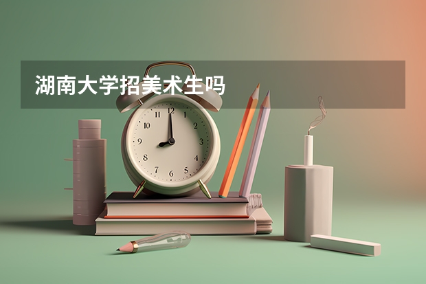 湖南大学招美术生吗