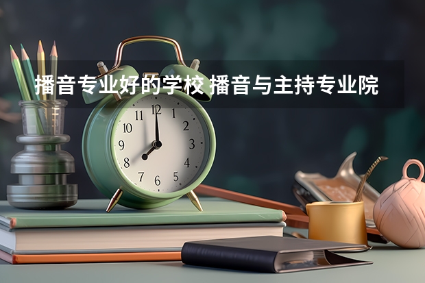 播音专业好的学校 播音与主持专业院校排名