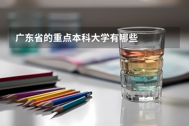 广东省的重点本科大学有哪些