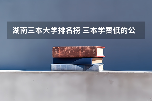湖南三本大学排名榜 三本学费低的公立大学