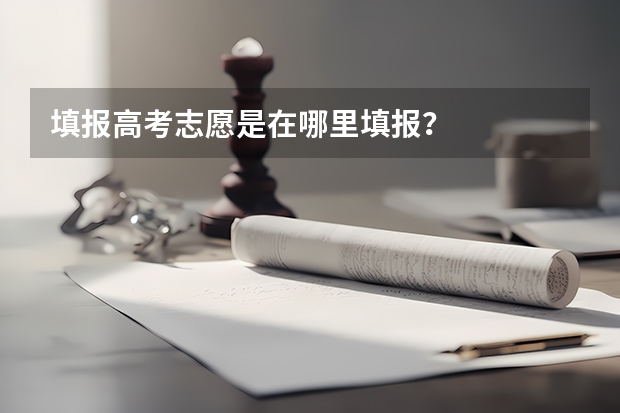 填报高考志愿是在哪里填报？