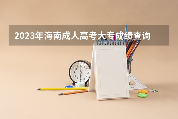 2023年海南成人高考大专成绩查询入口在哪 网址是什么?