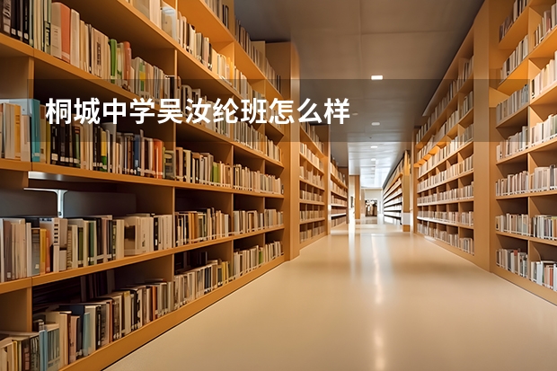 桐城中学吴汝纶班怎么样