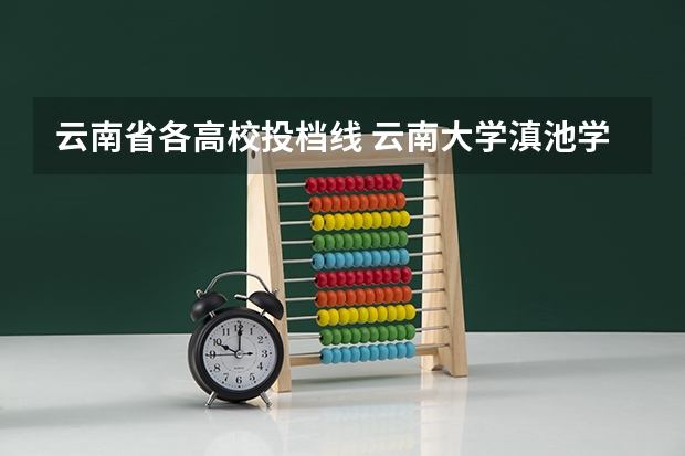 云南省各高校投档线 云南大学滇池学院二本最低分