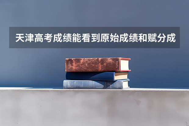 天津高考成绩能看到原始成绩和赋分成绩吗