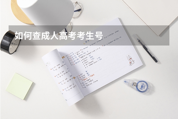 如何查成人高考考生号