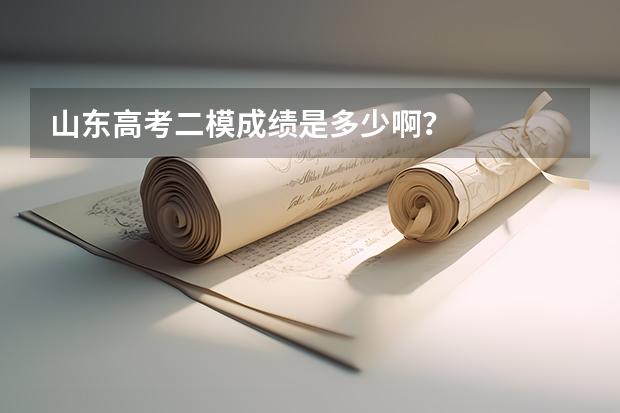 山东高考二模成绩是多少啊？
