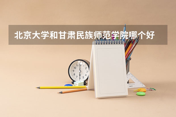 北京大学和甘肃民族师范学院哪个好 分数线对比