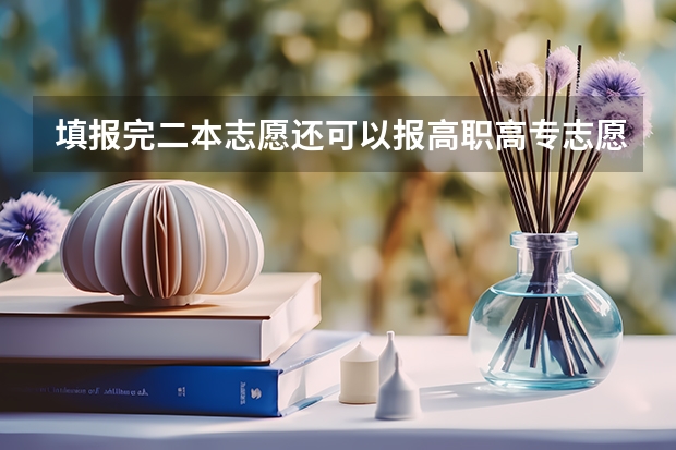 填报完二本志愿还可以报高职高专志愿吗?