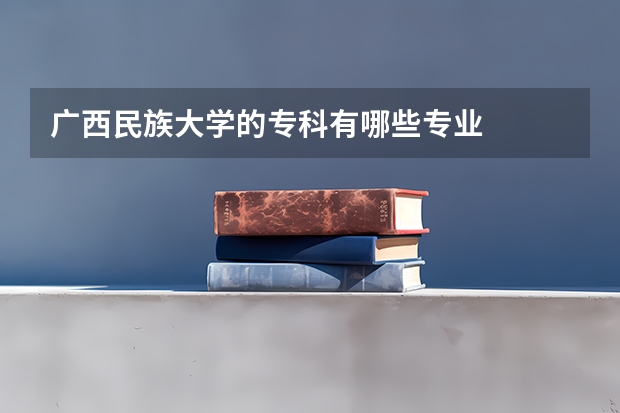 广西民族大学的专科有哪些专业