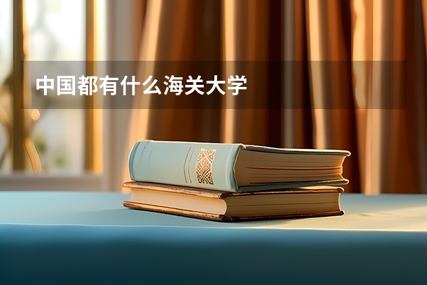 中国都有什么海关大学